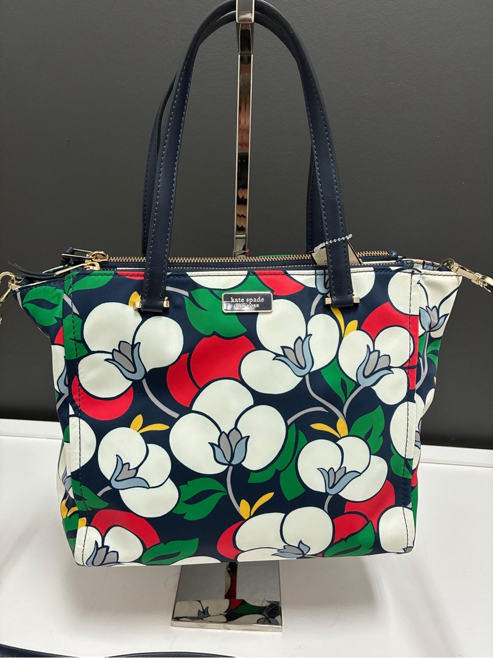 kate spade Navy Floral “Mod” Handbag